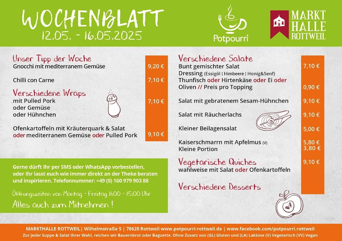 Potpourri Rottweil меню