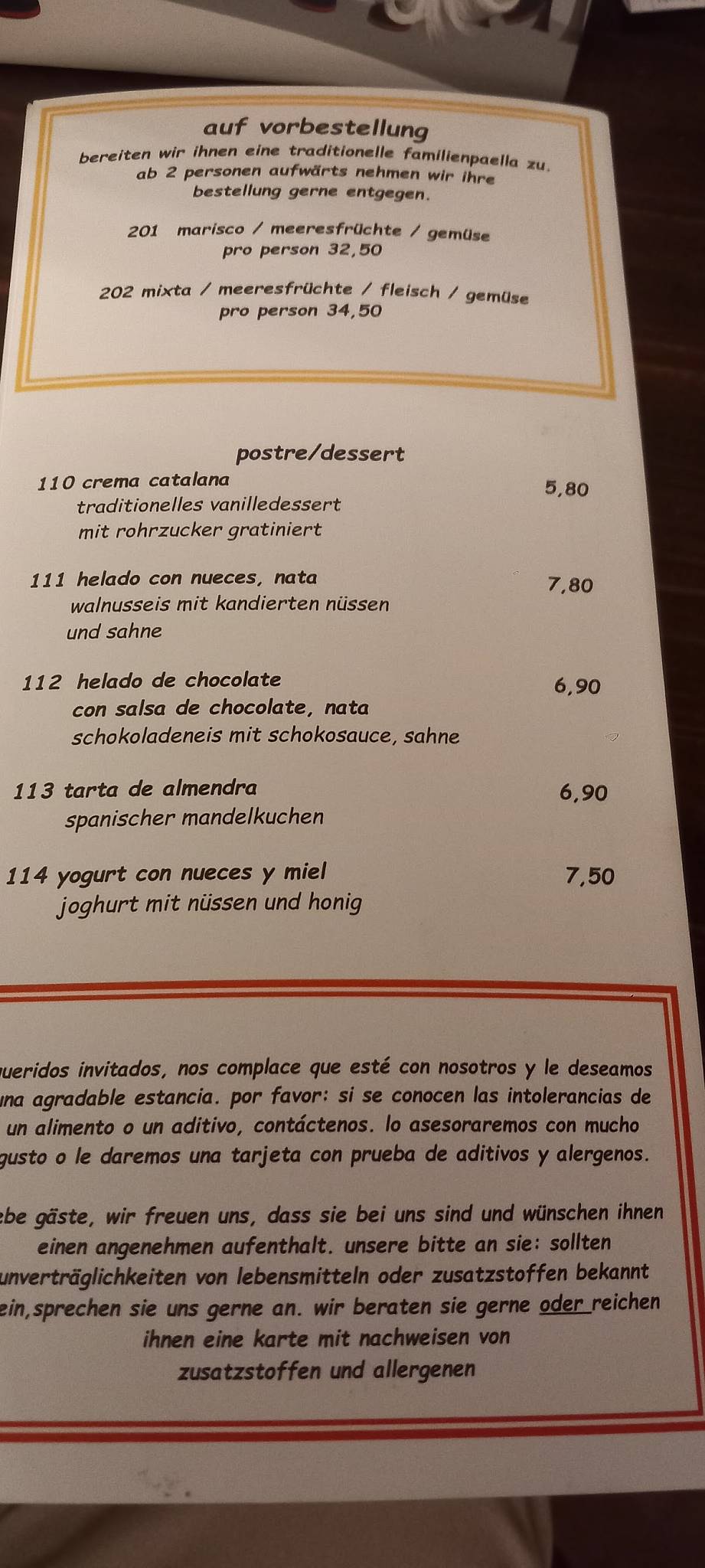 Bodega Tapas Bar меню