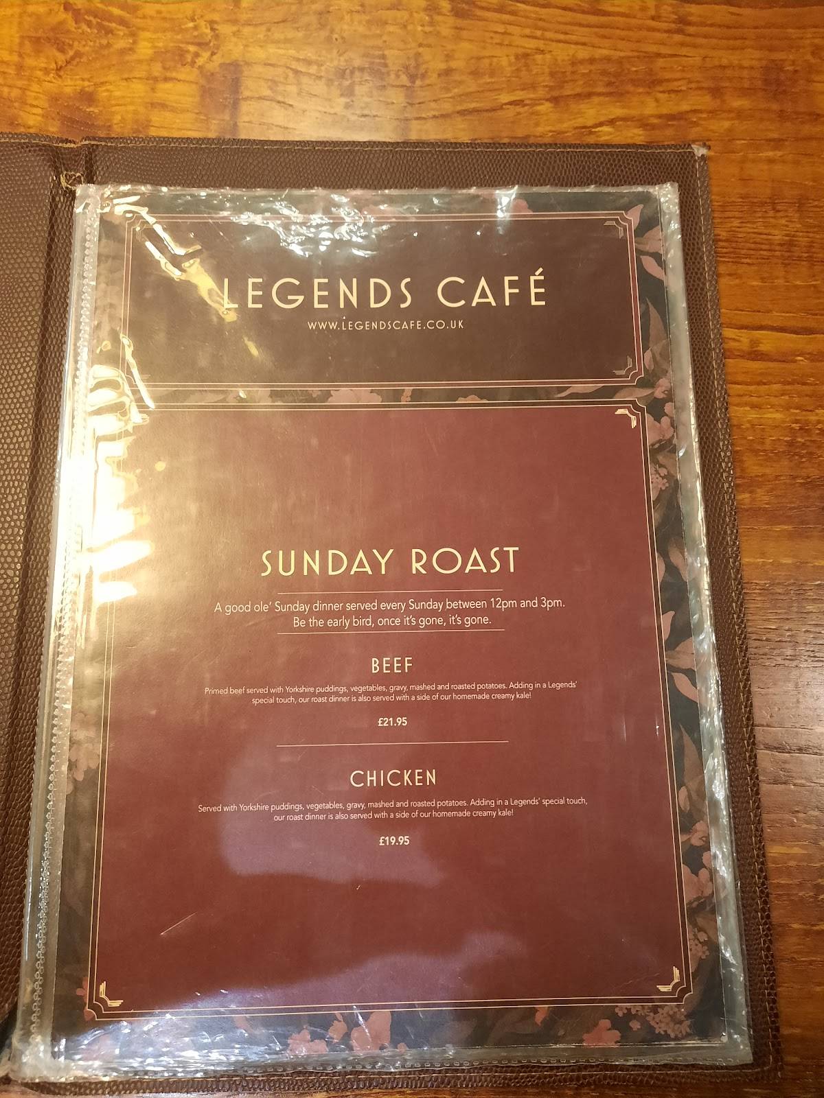 Legends Cafe меню