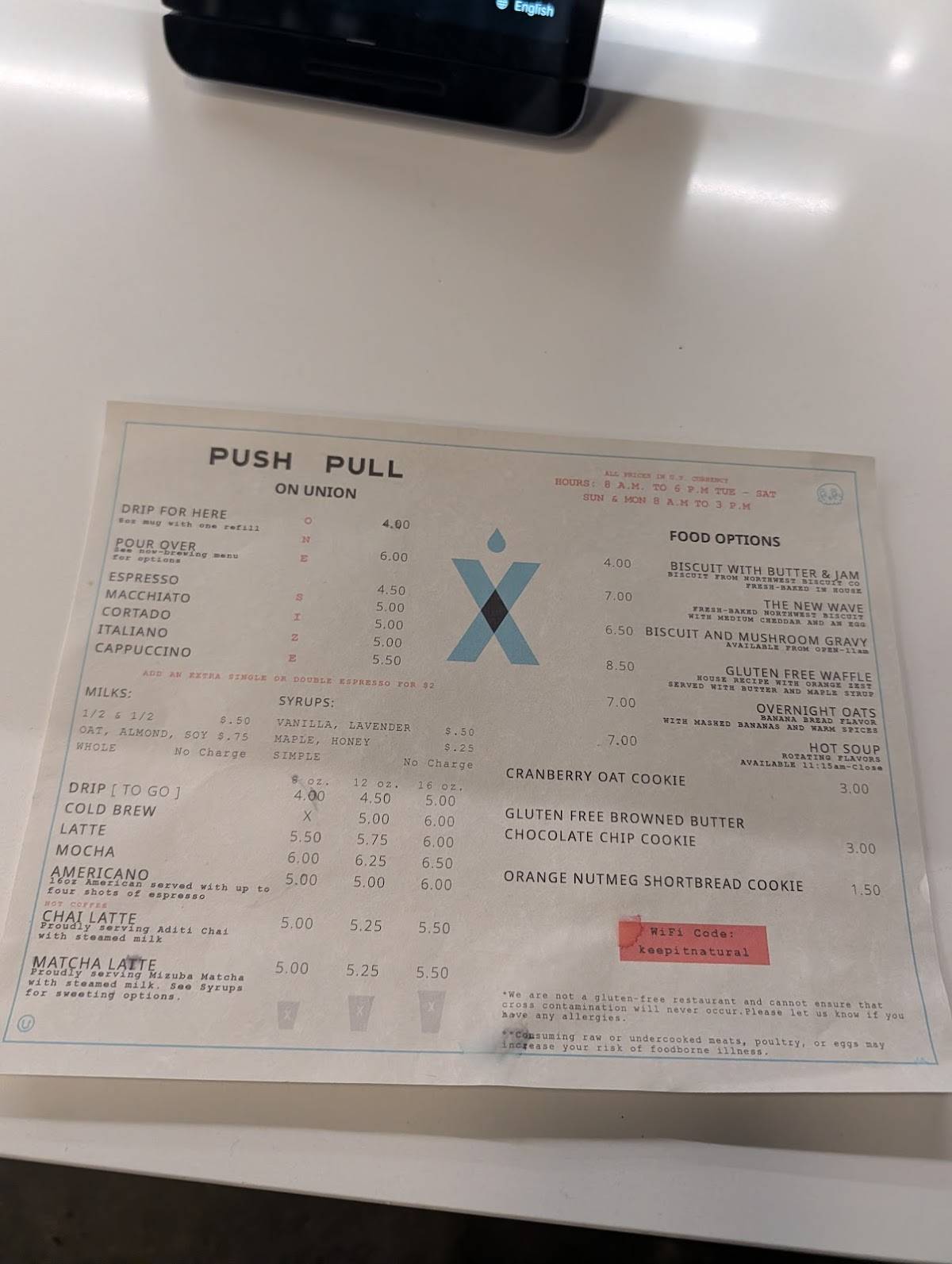 Push Pull on Union меню