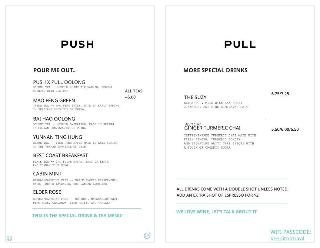 Push Pull on Union меню
