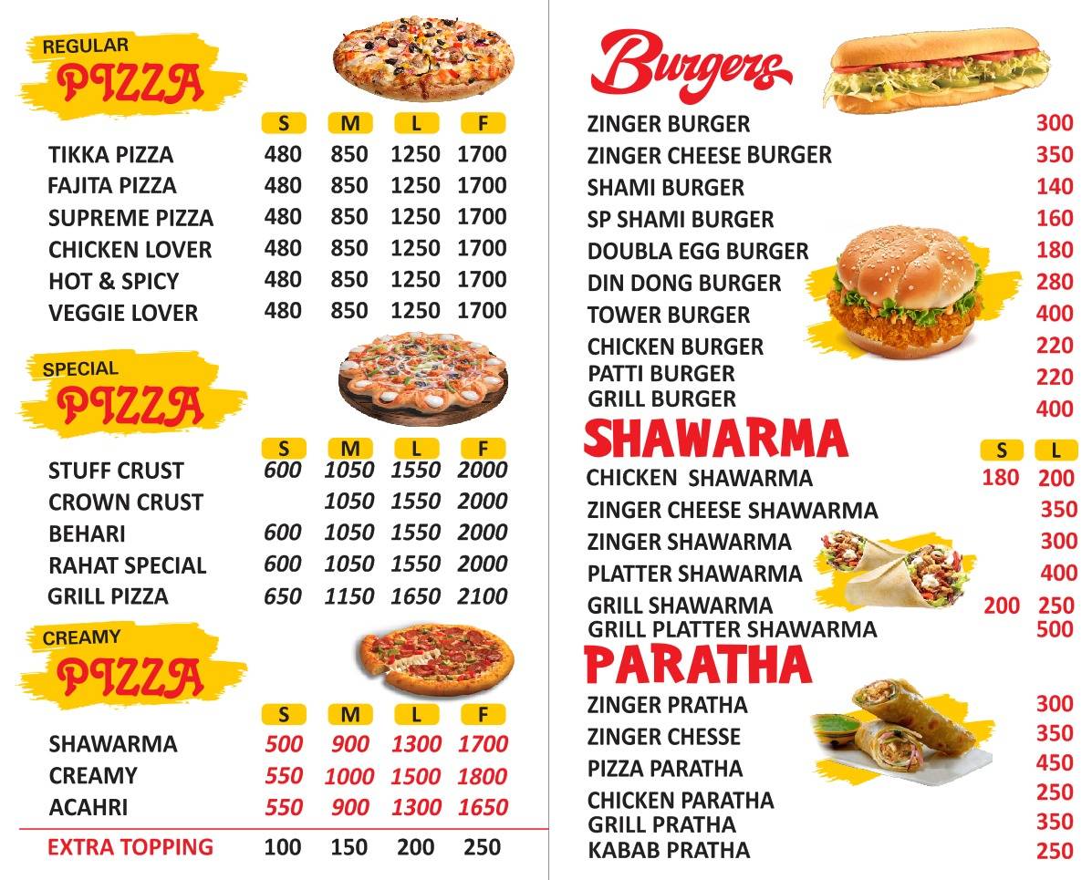 Rahat Fast & Food меню