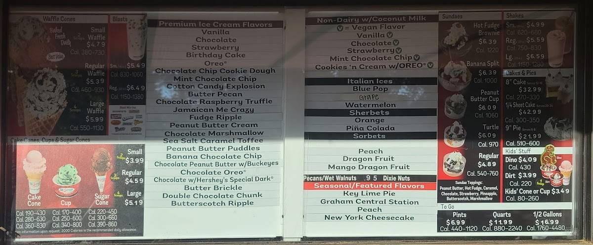 Bruster's Real Ice Cream меню