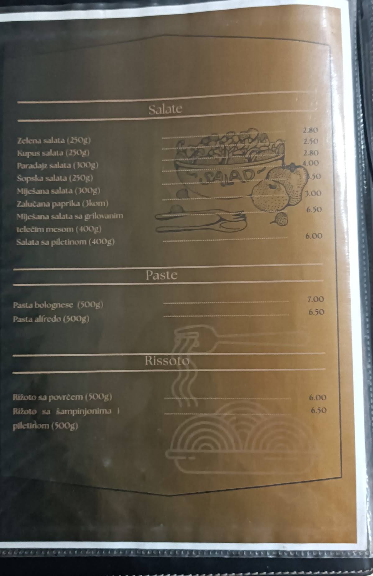 Restaurant ABAS меню