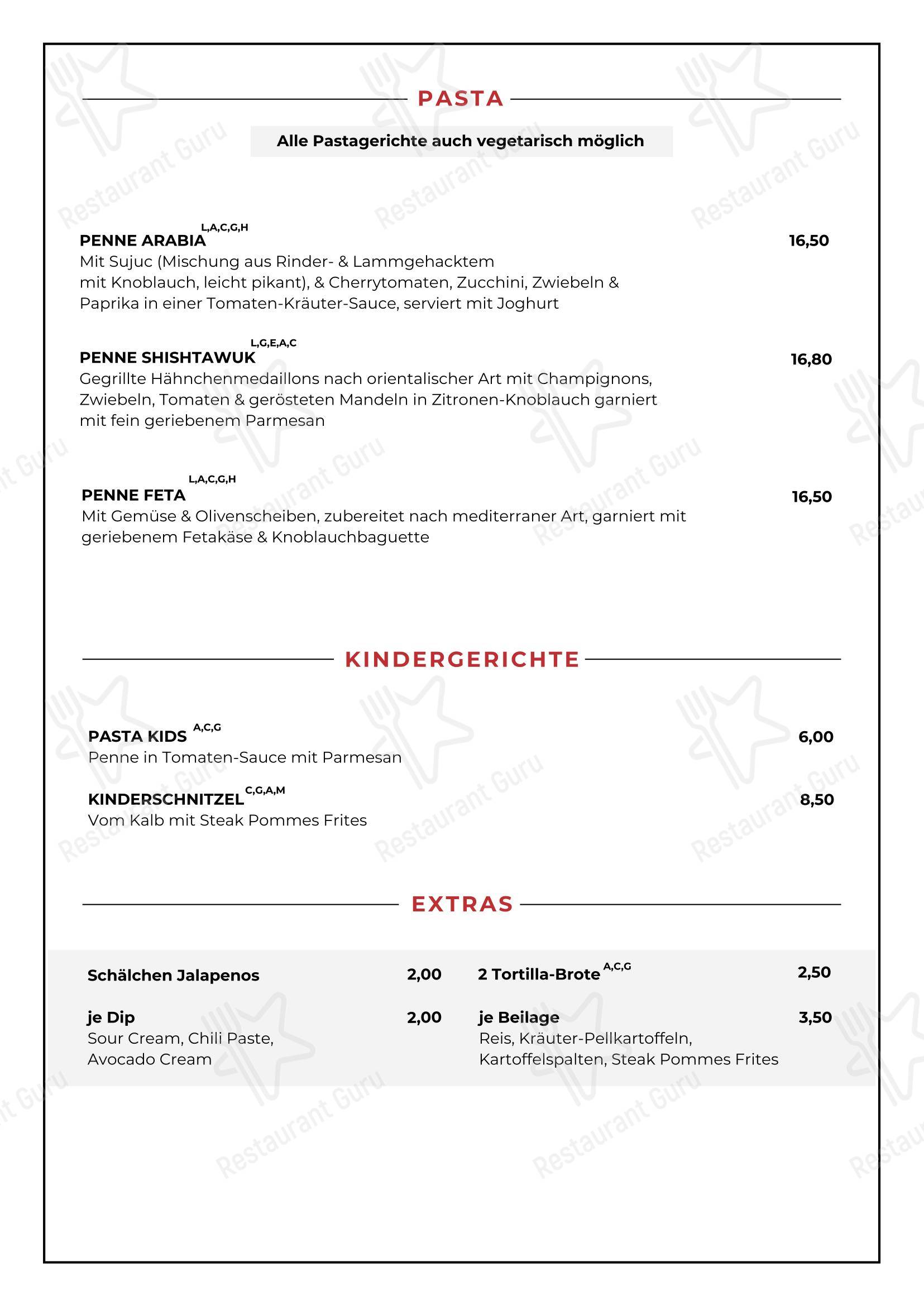 Меню кафе Restaurant Al-Mundo - 菜单