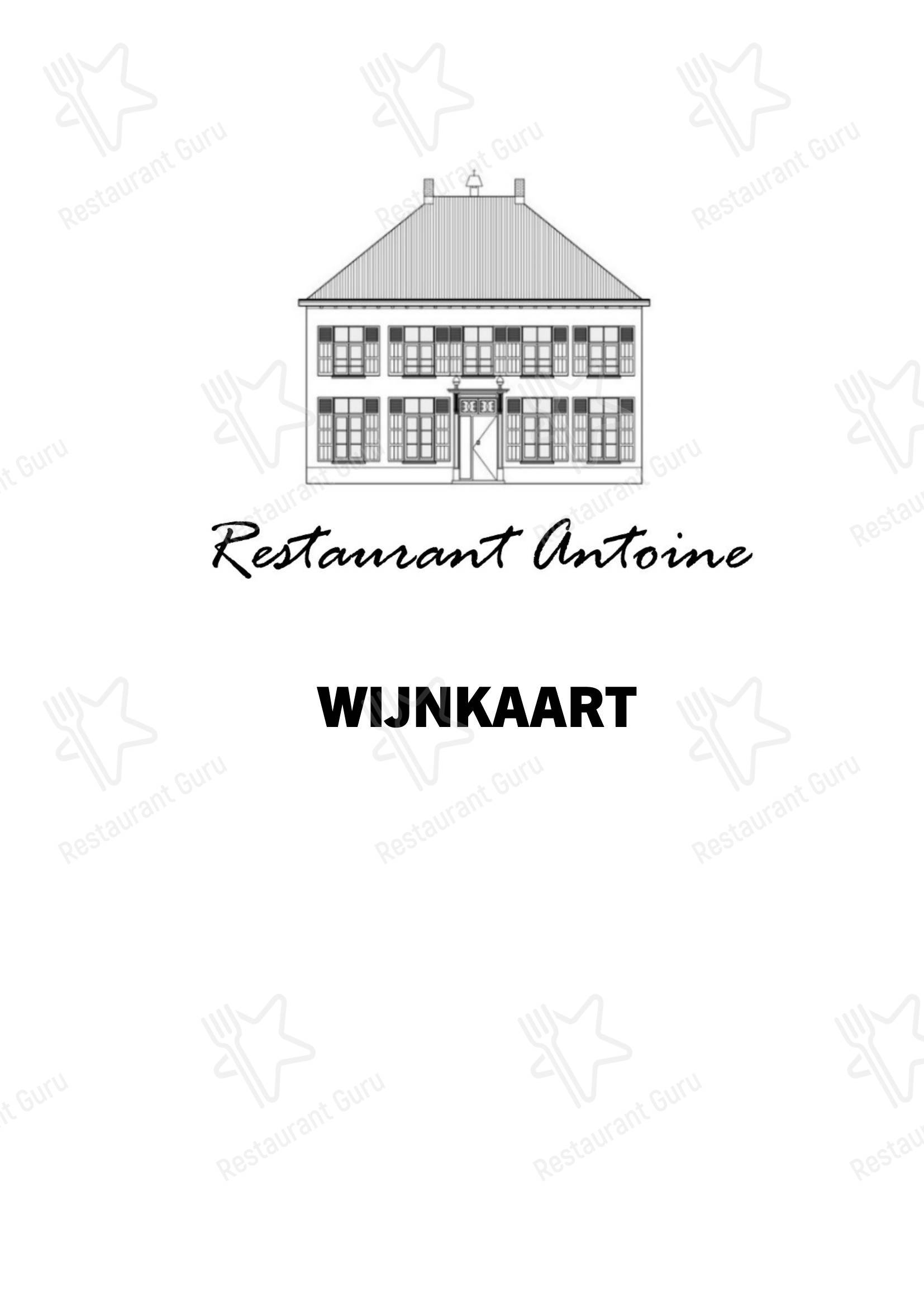 Restaurant Antoine в Рансте - Меню