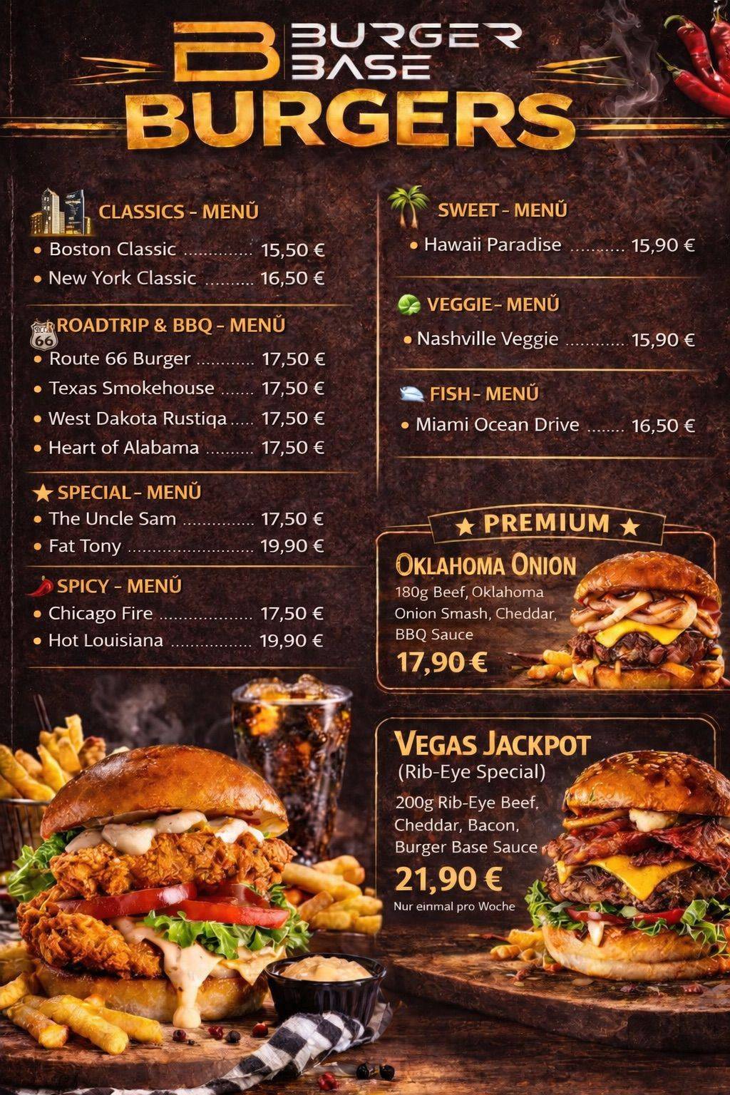 Burger Base Köln меню