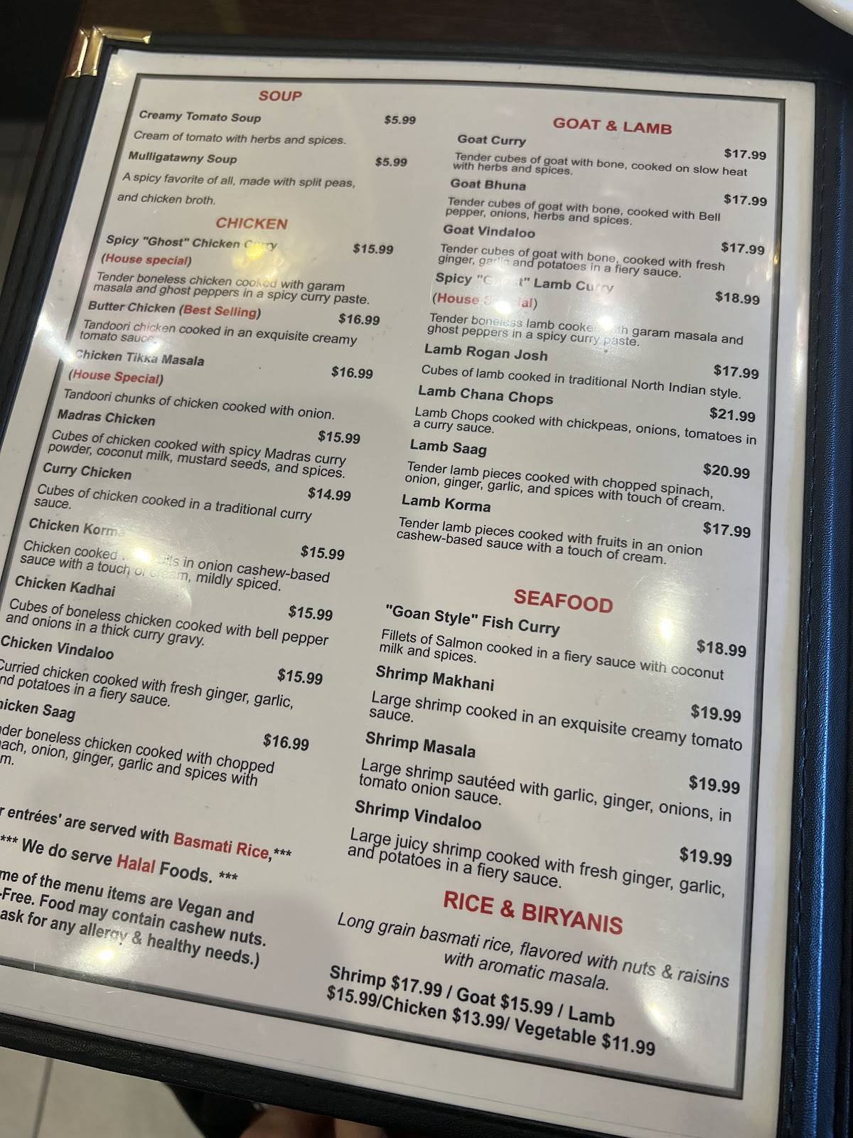 CURRY PLACE SILVER SPRING меню
