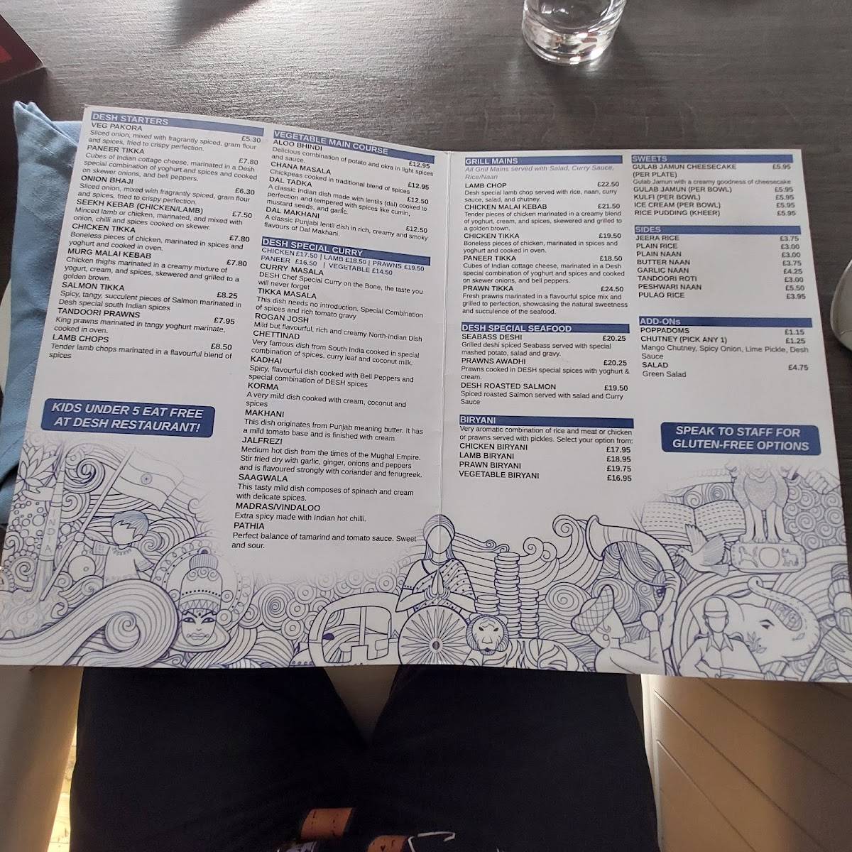 Desh Restaurant меню