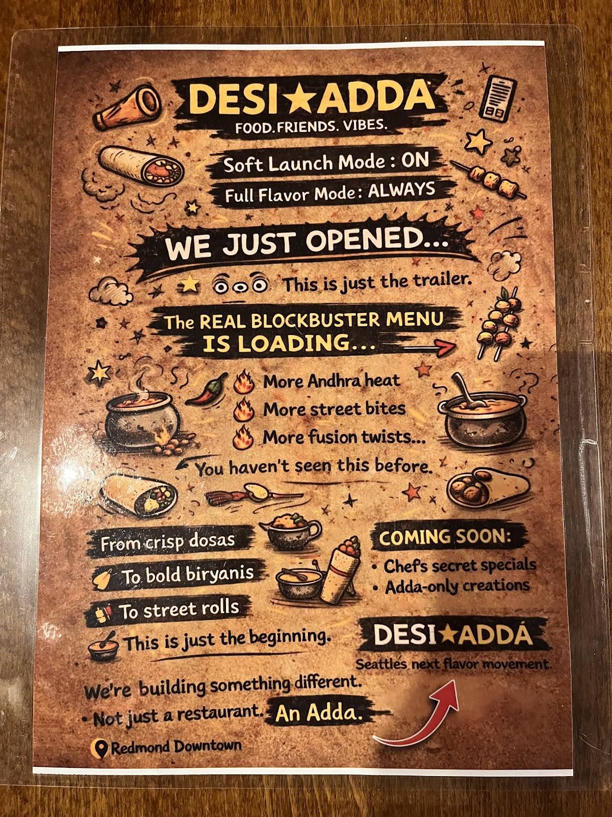 Desi Adda меню