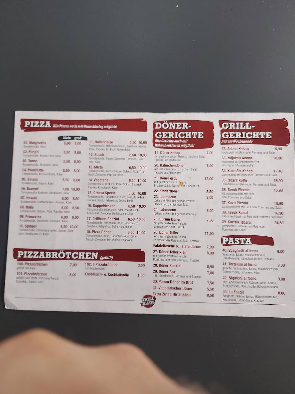 Grillhaus Rhede меню