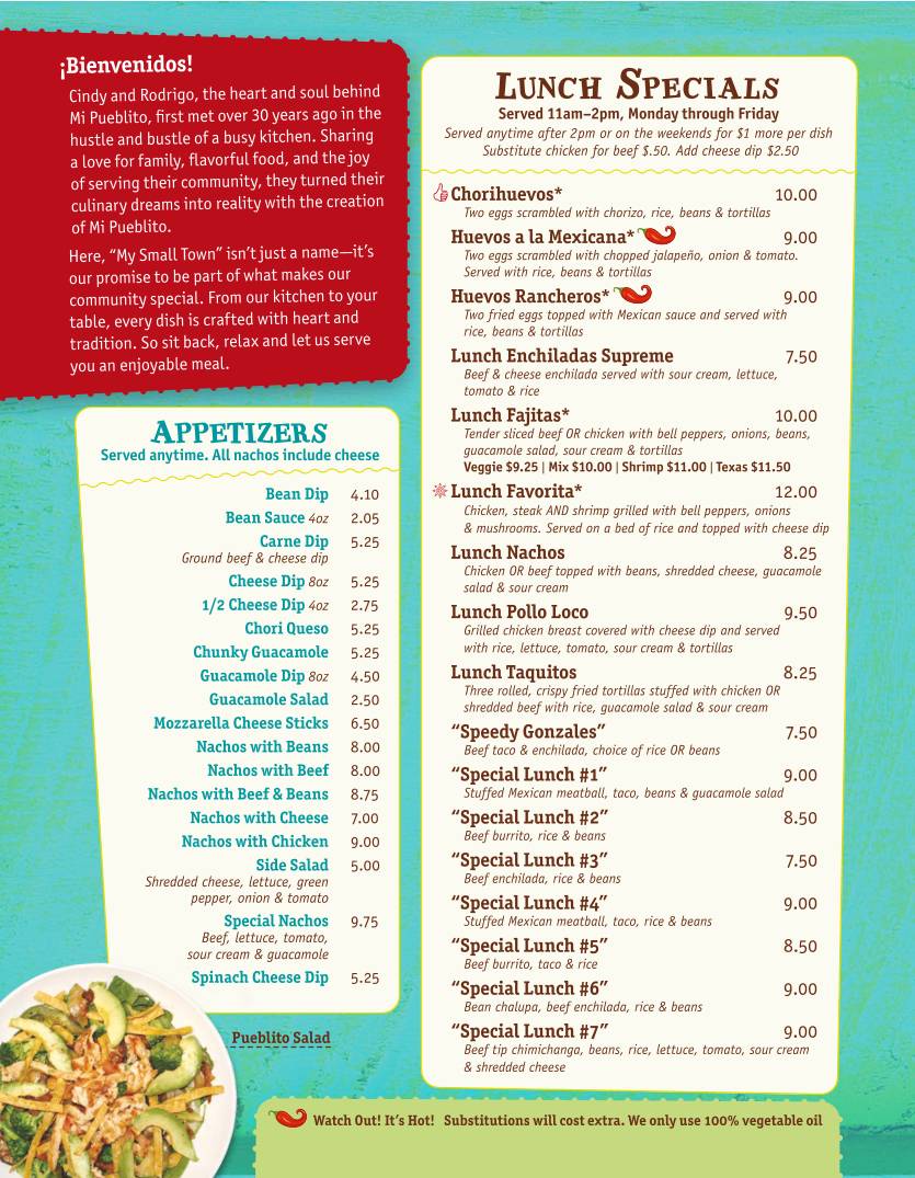 Mi Pueblito Mexican Restaurant Rutherfordton меню