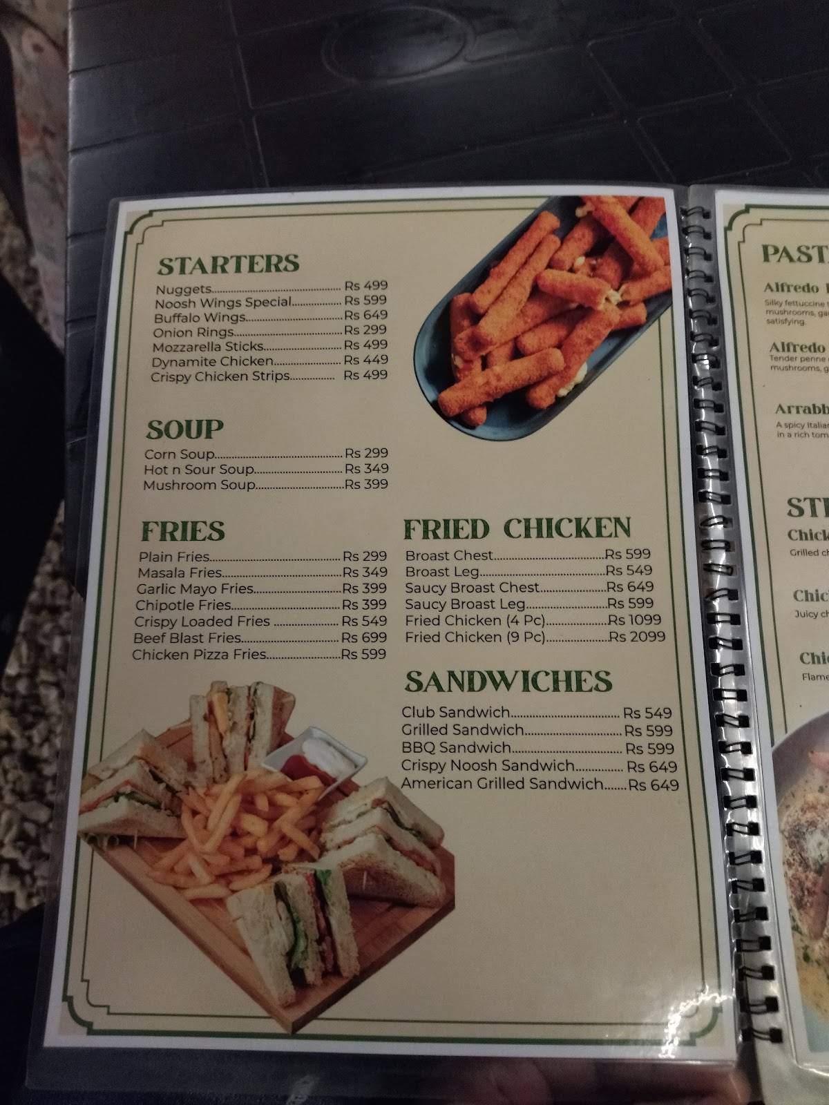 Noosh Restaurant меню