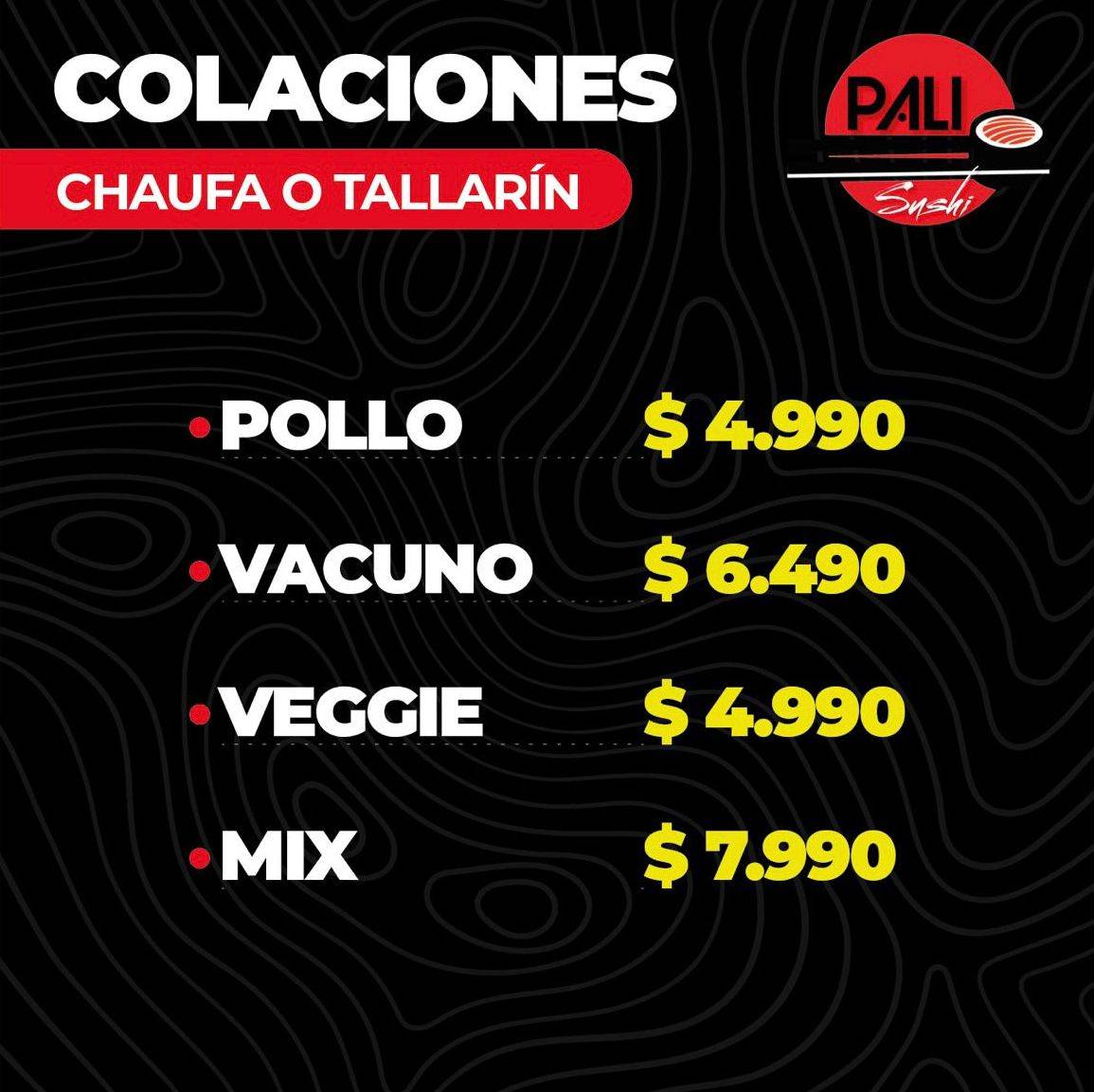 Pali Sushi меню
