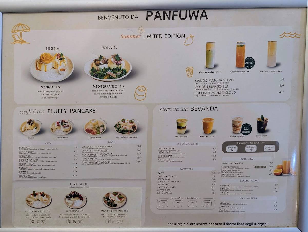 Panfuwa Brunch & Café - Roma Prati меню