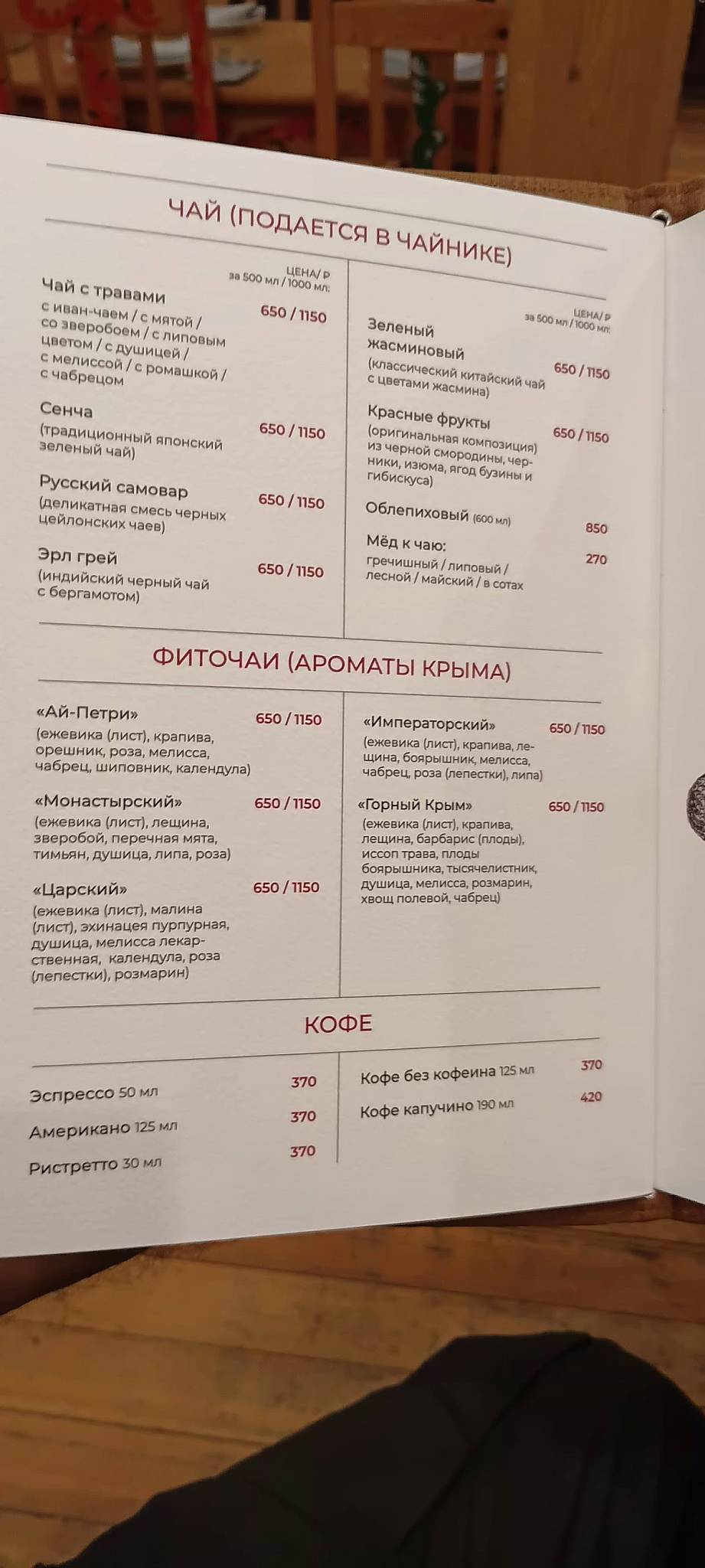 Подворье меню