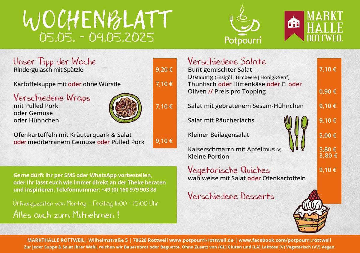 Potpourri Rottweil меню