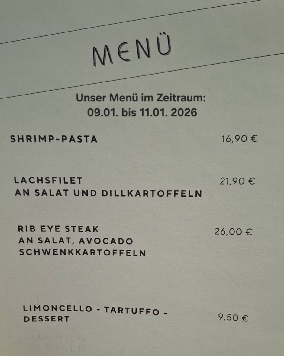 Restaurant Riedhall меню