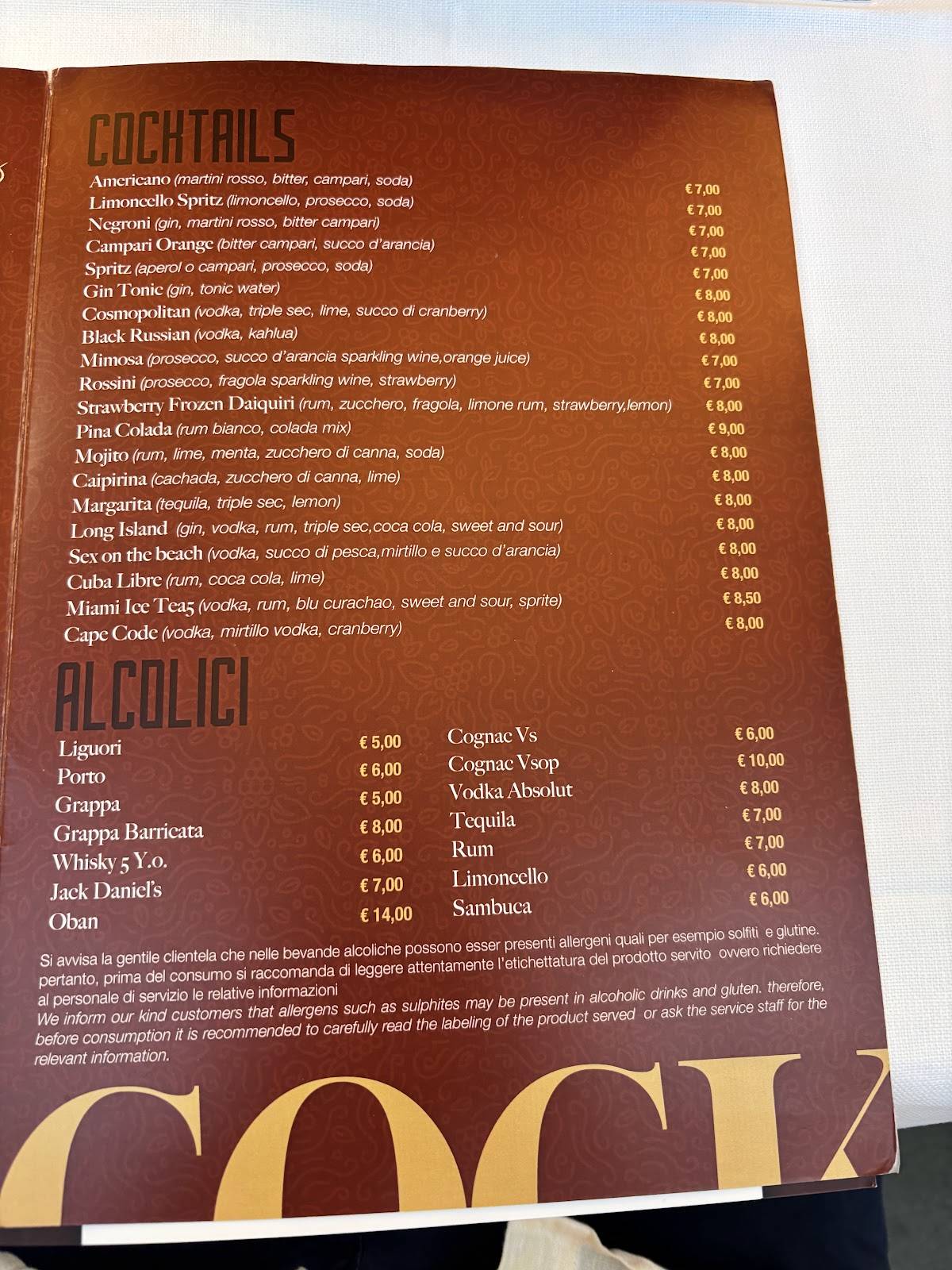 Ristorante Pizzeria Mercede меню