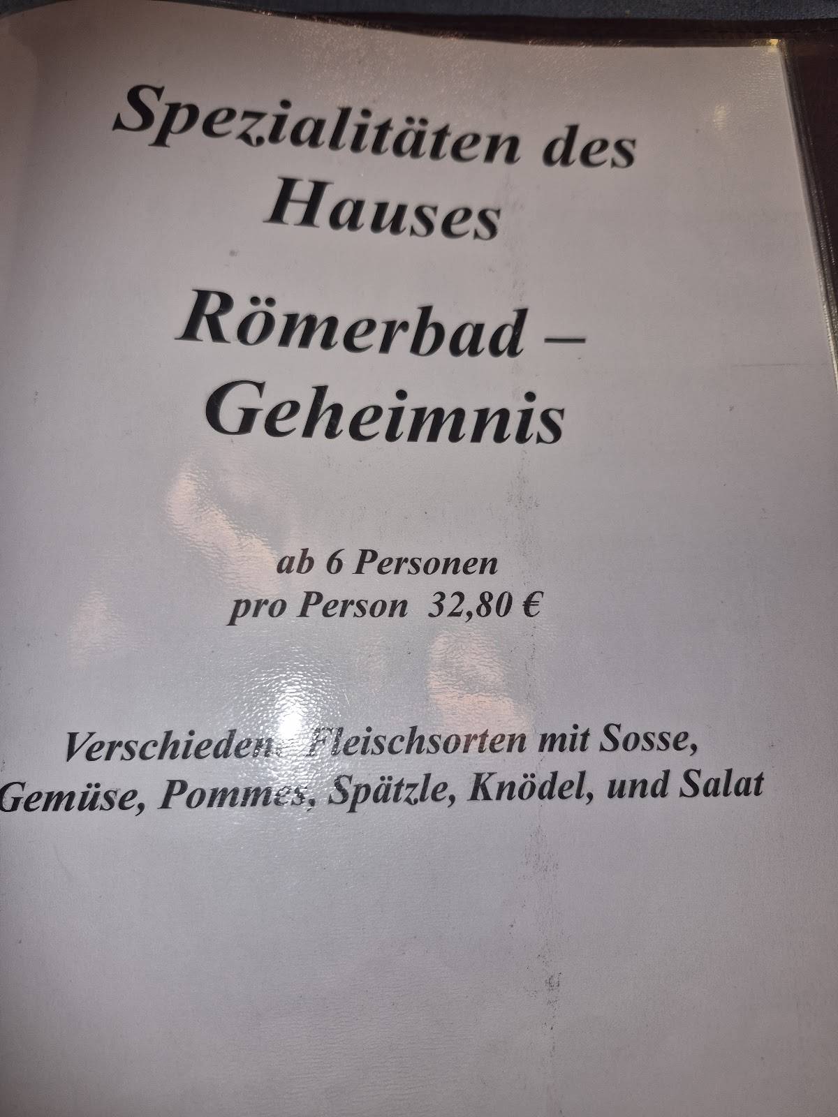 Römerbad меню