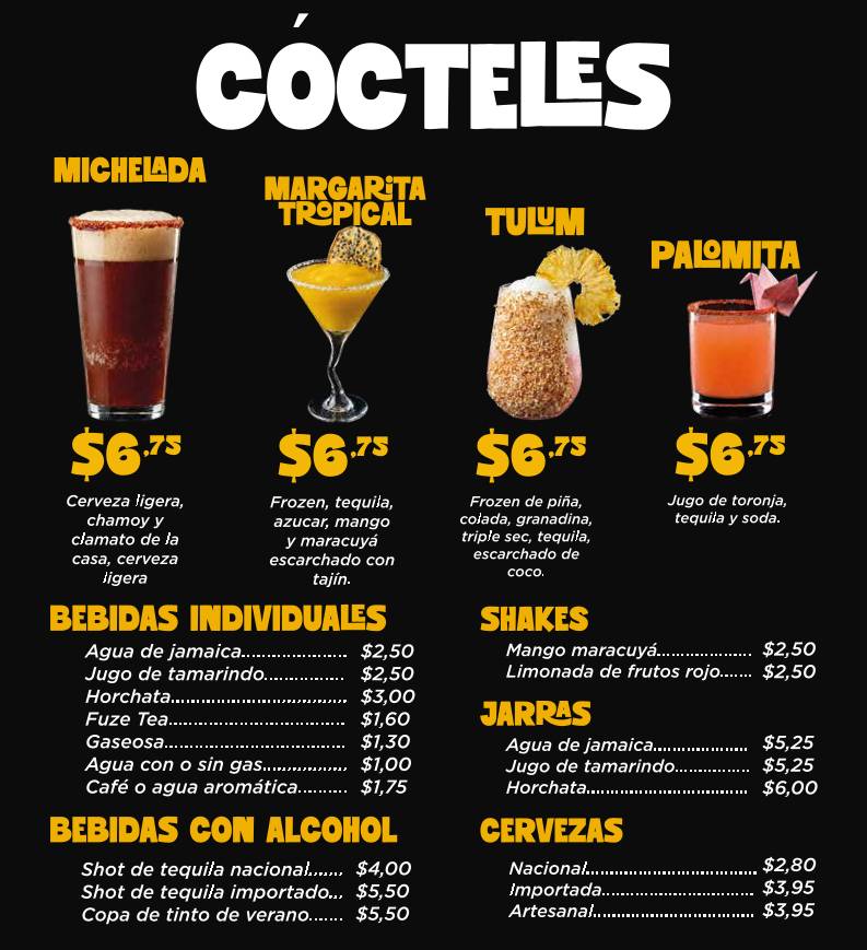 Taco Naco Riobamba меню
