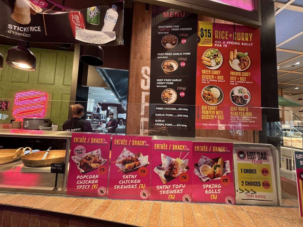 Thai Riffic on Street Westfield Sydney меню