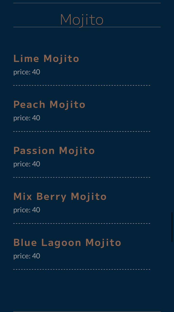 Mq Lounge меню