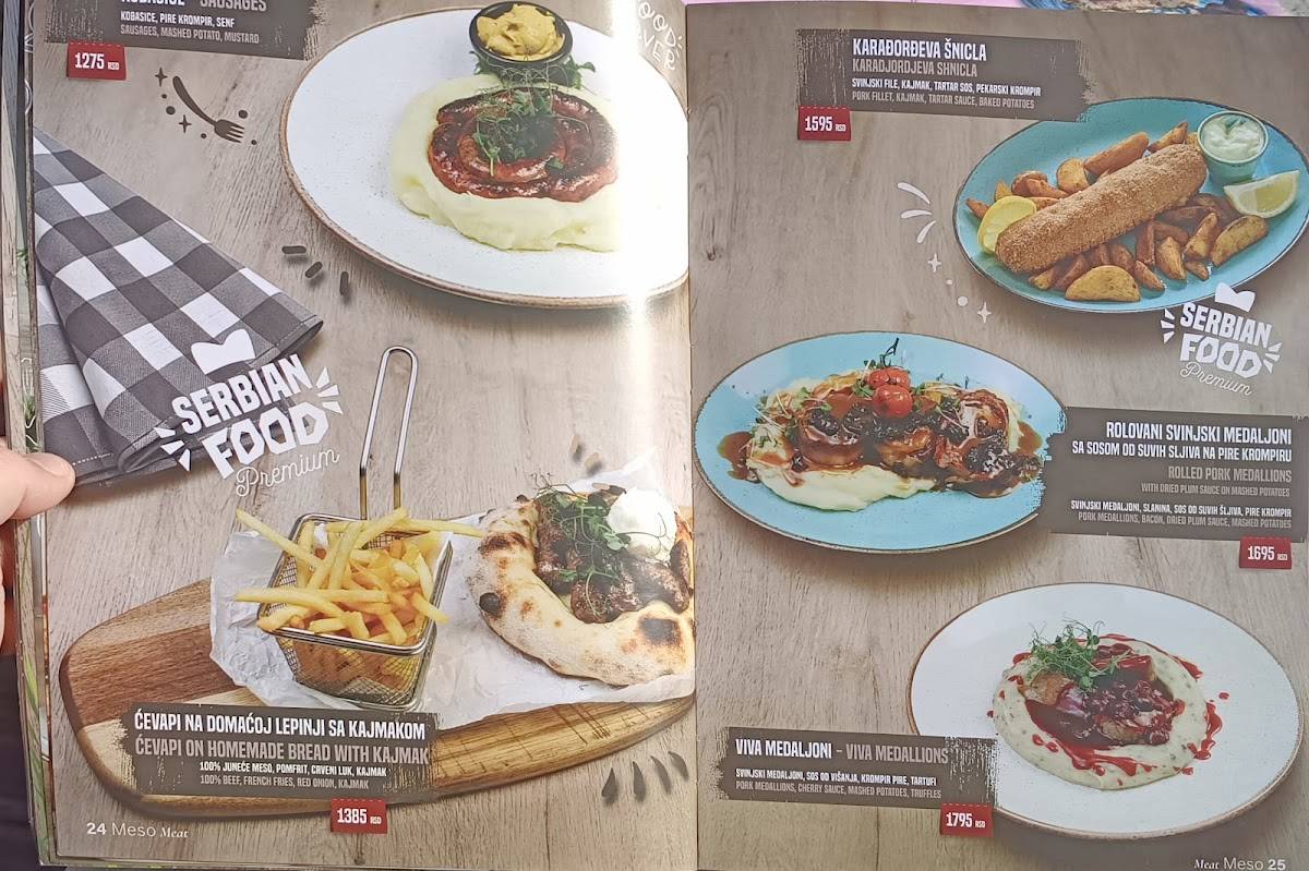 Restaurant Viva меню