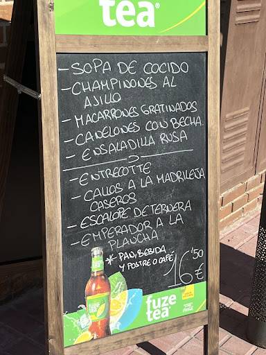 Restaurante El Cocido меню