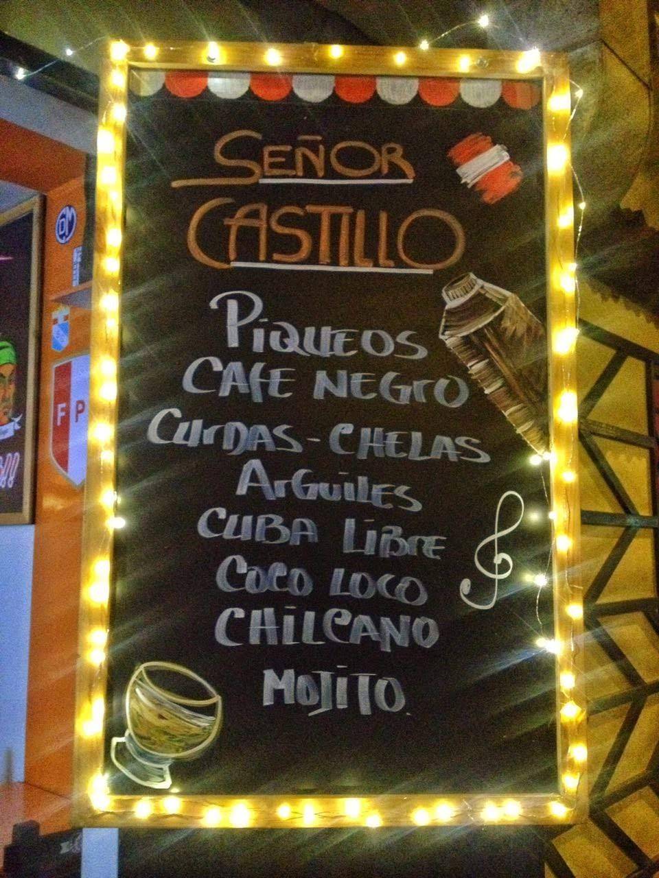 Restaurante Señor Catillo меню