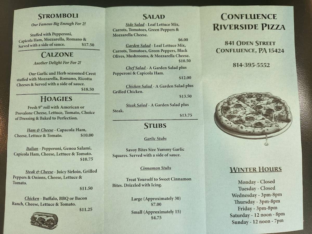 Riverside Pizza меню
