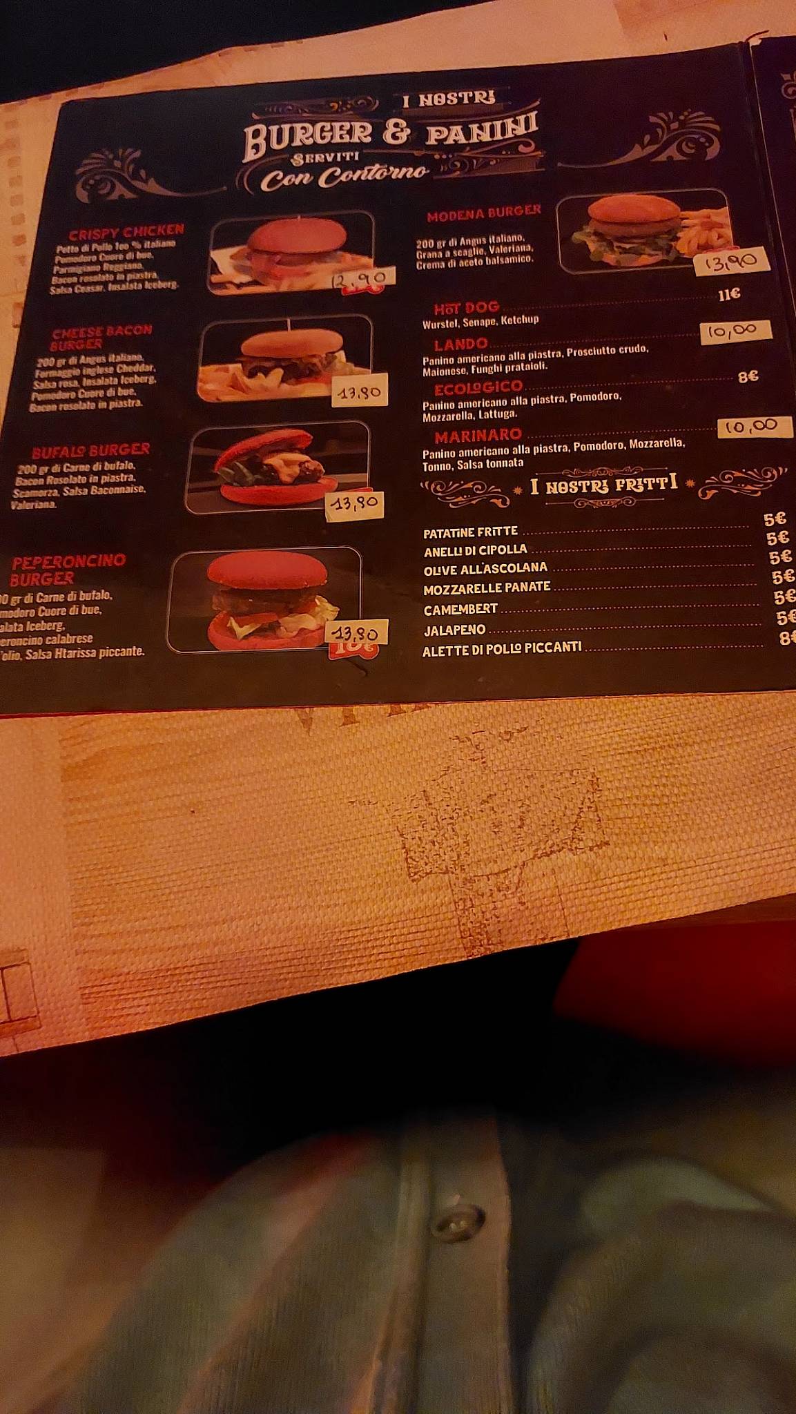 RockCafè Modena меню