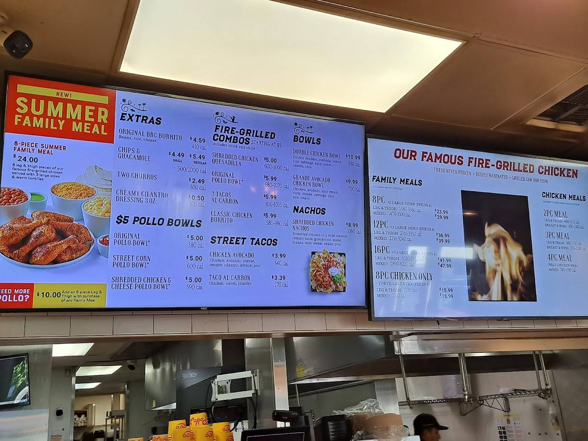 El Pollo Loco меню