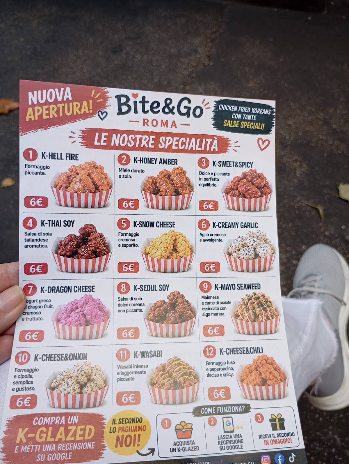 BITE&Go Roma меню