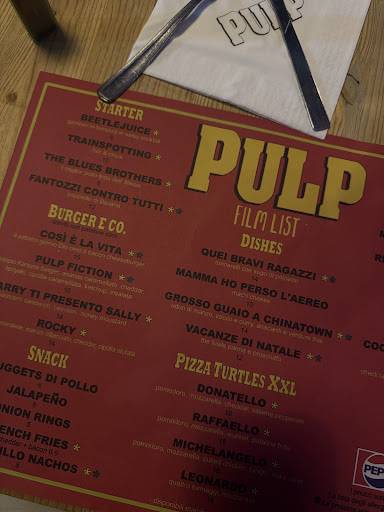Pulp Restaurant меню