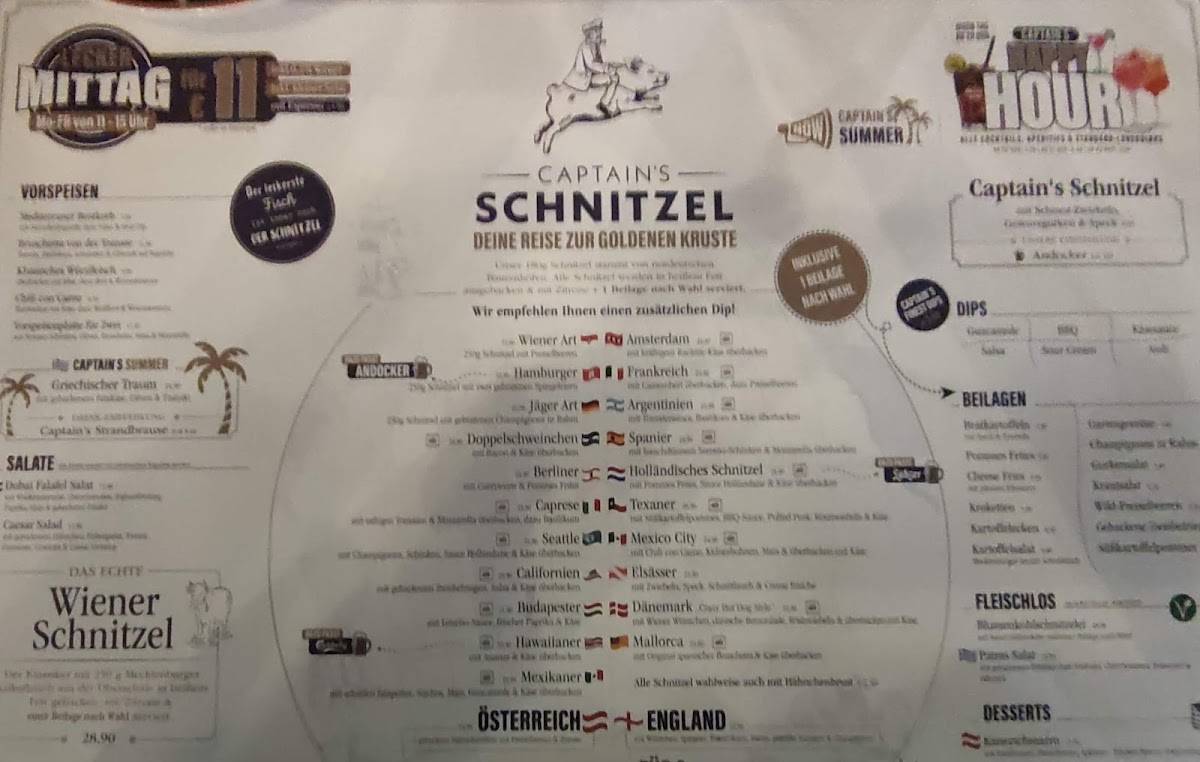 Captain's Schnitzel Rostock-Stadt меню