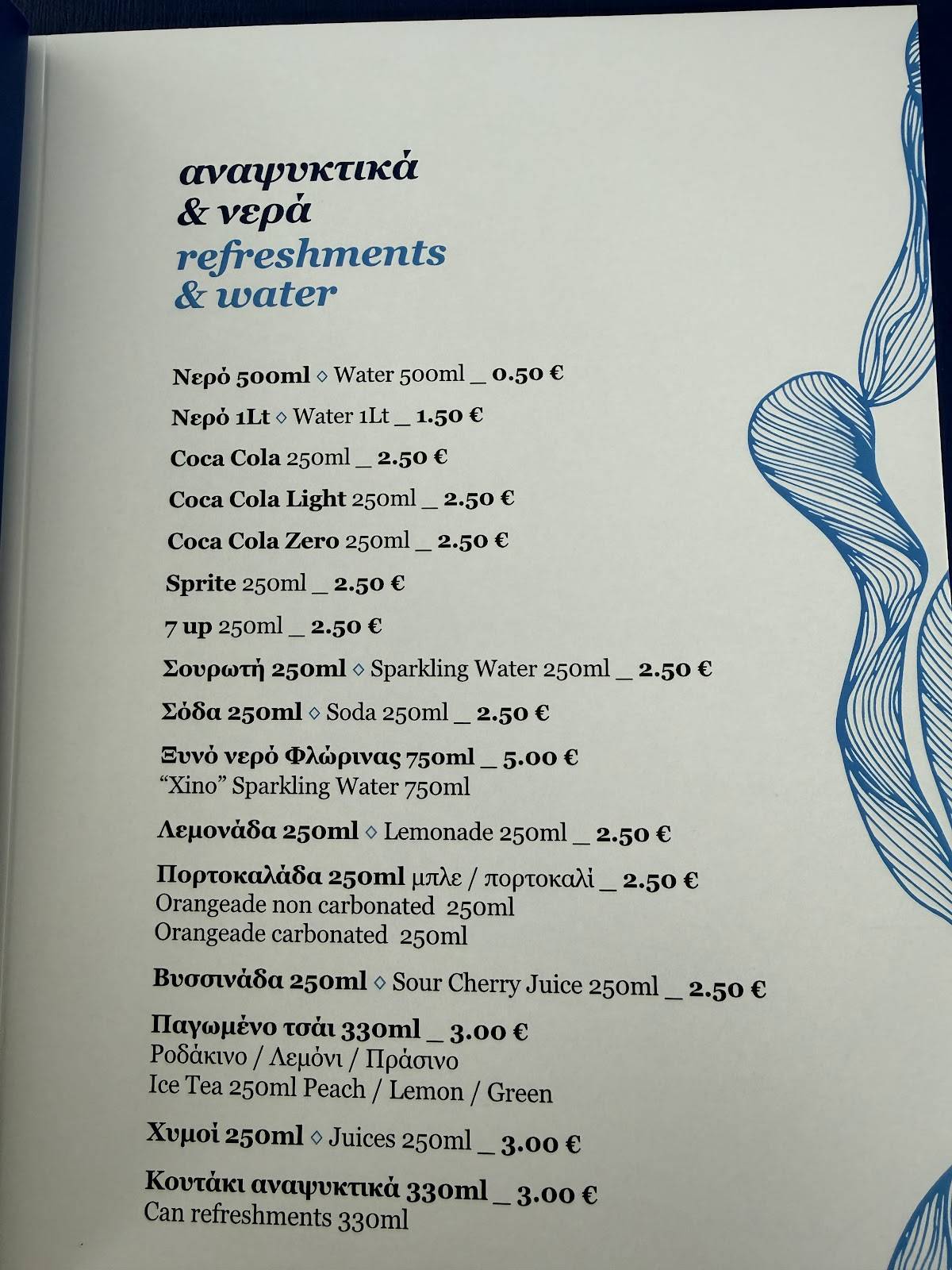 Roulis меню