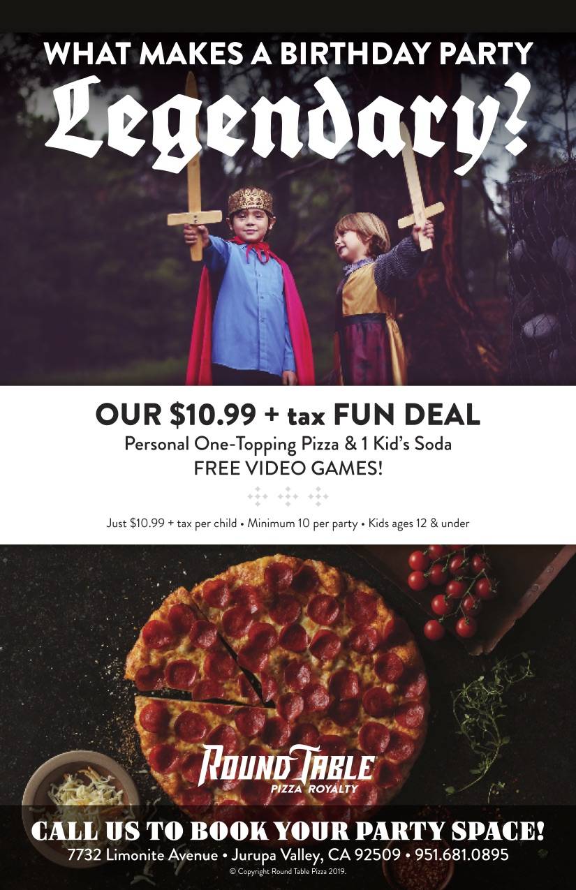 Round Table Pizza Jurupa Valley меню