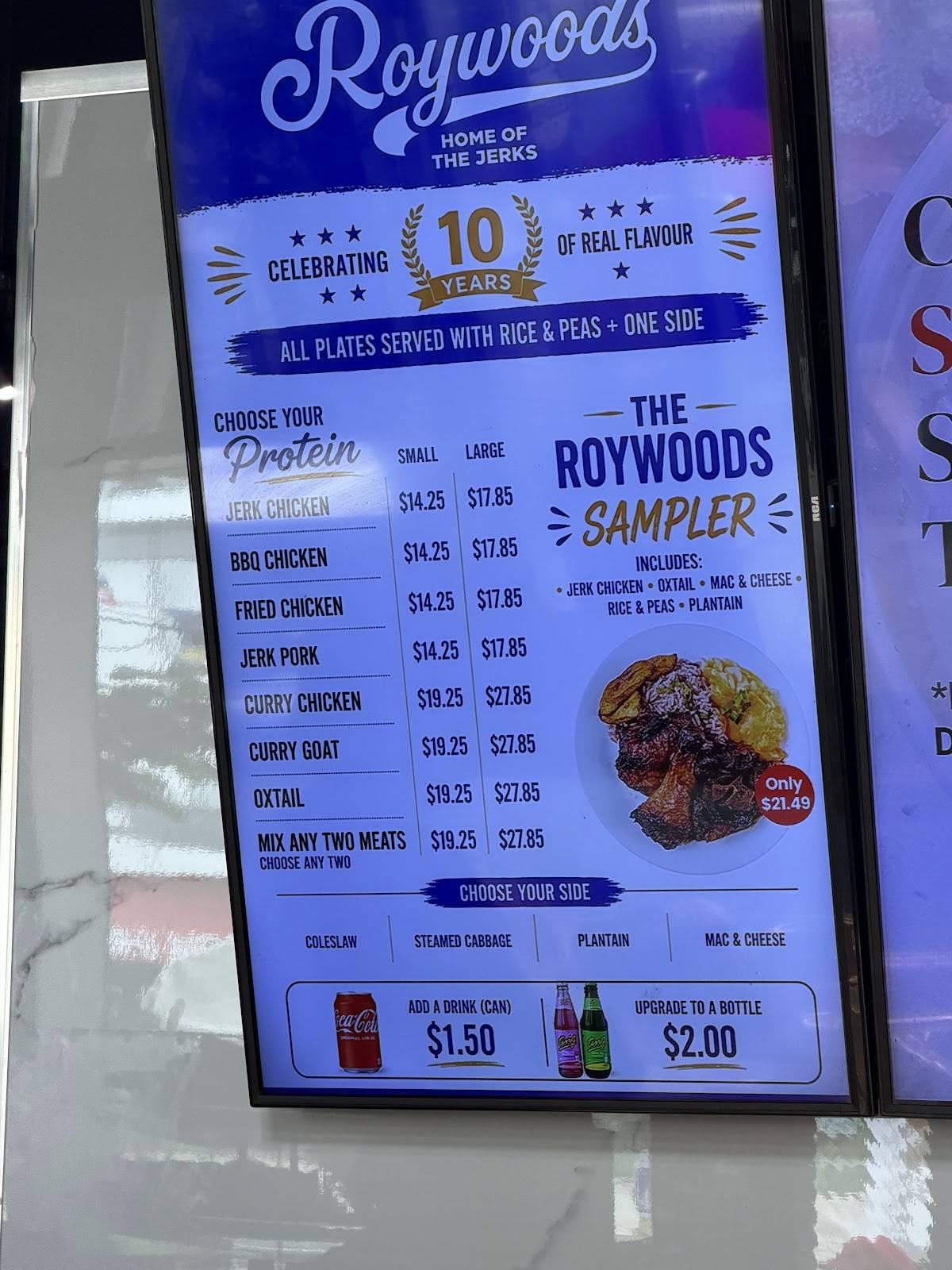 Roywoods меню