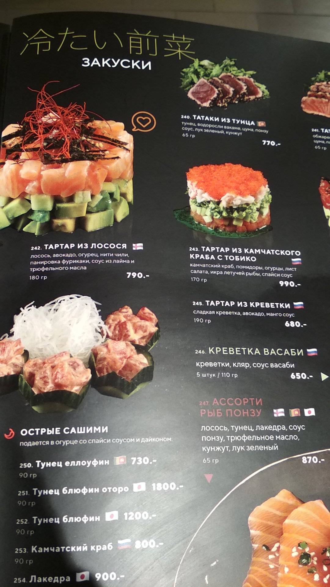 Ryba Family меню