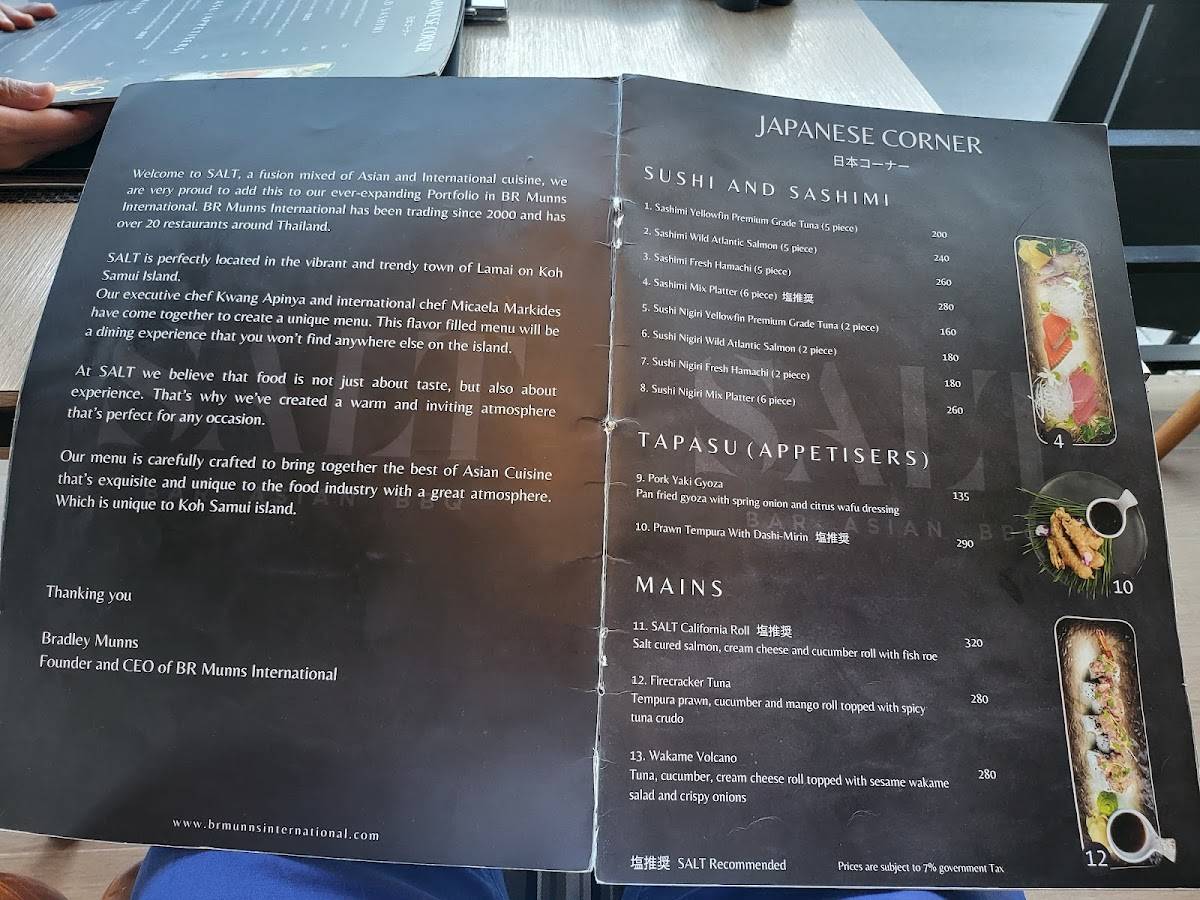 SALT Bar Asian BBQ меню