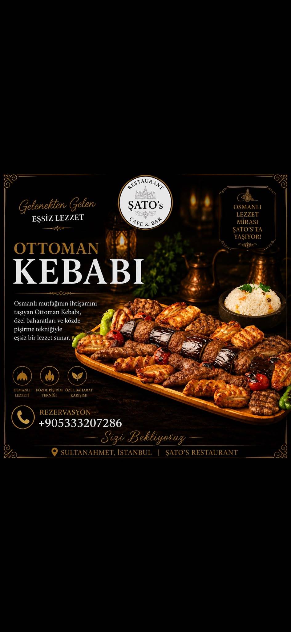 ŞATO’s Restaurant Sultanahmet меню