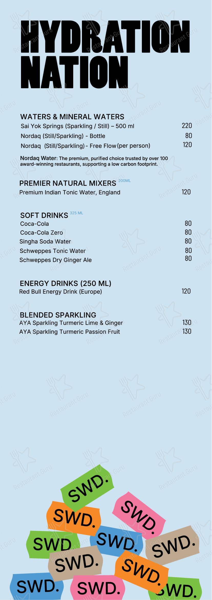 SWD Bangkok в Бангкоке - Основное меню