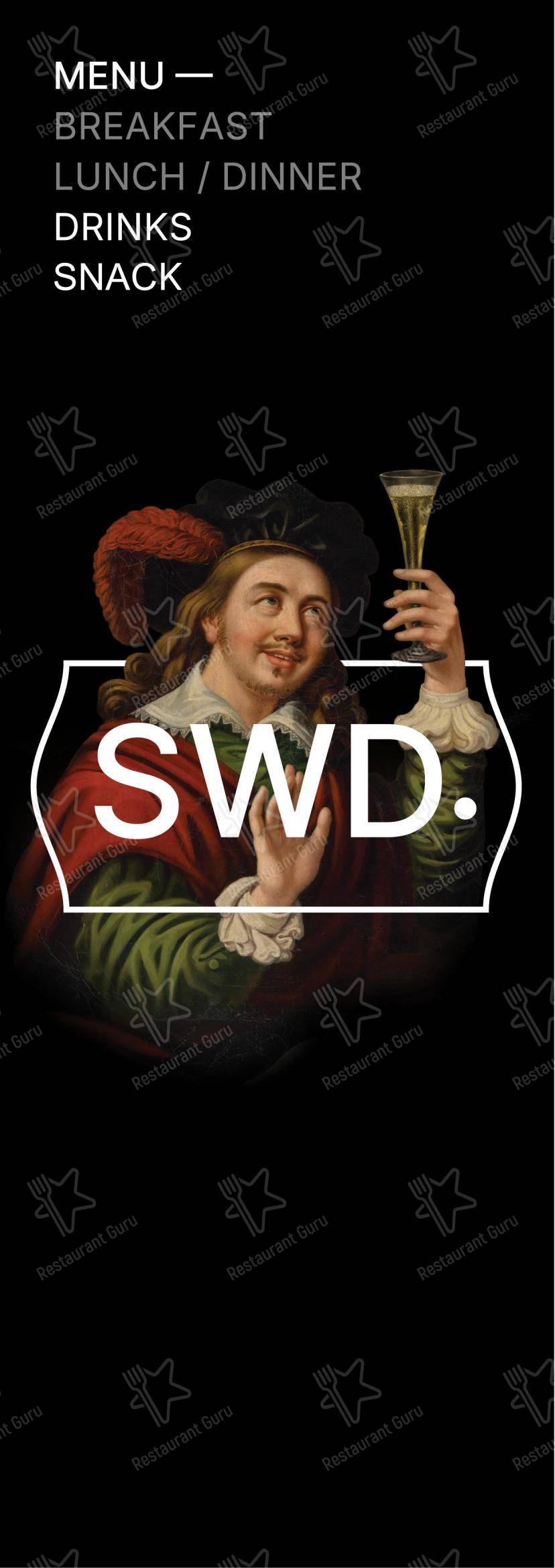 Меню ресторана SWD Bangkok - Основное меню