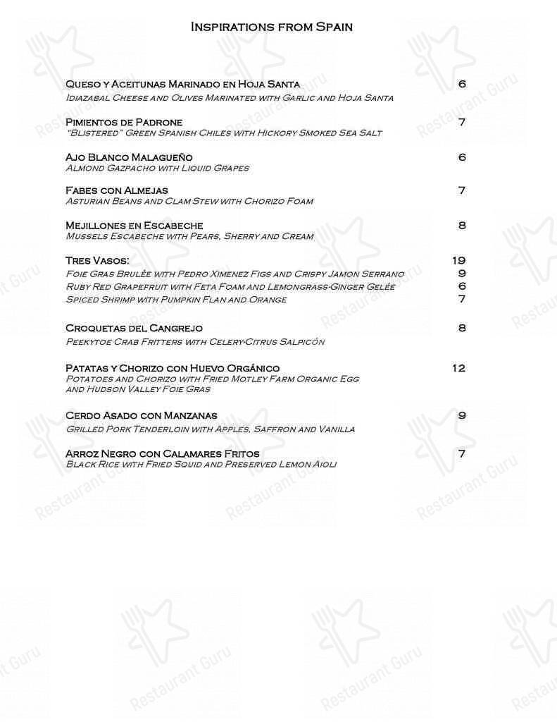 San Salvaje by Stephan Pyles has closed. меню