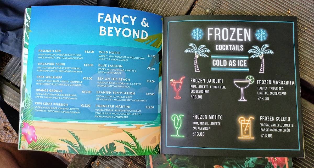 Samba Cocktailbar меню