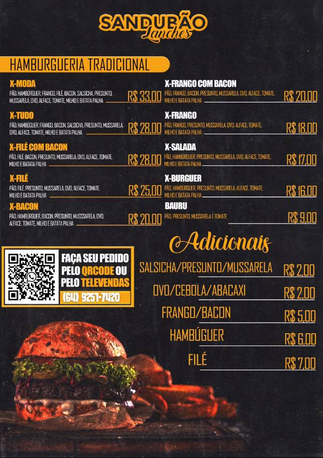 Sandubão Lanches меню