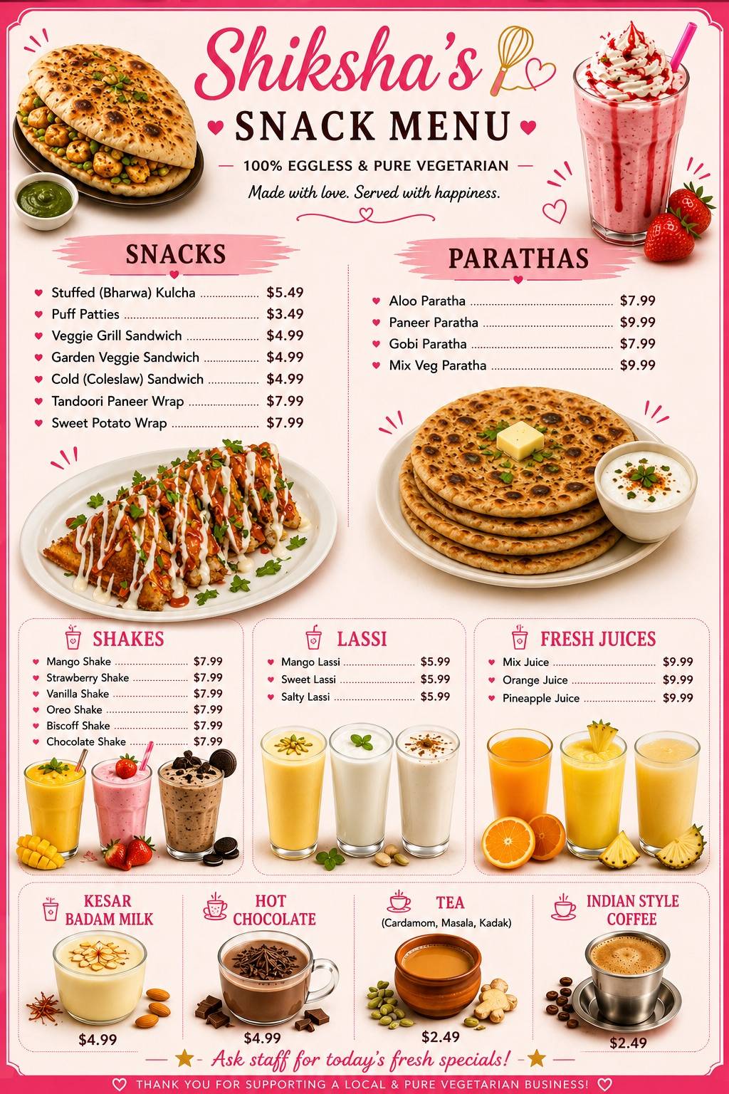Shiksha’s Cake Rush (EGGLESS AND VEGETARIAN ONLY меню