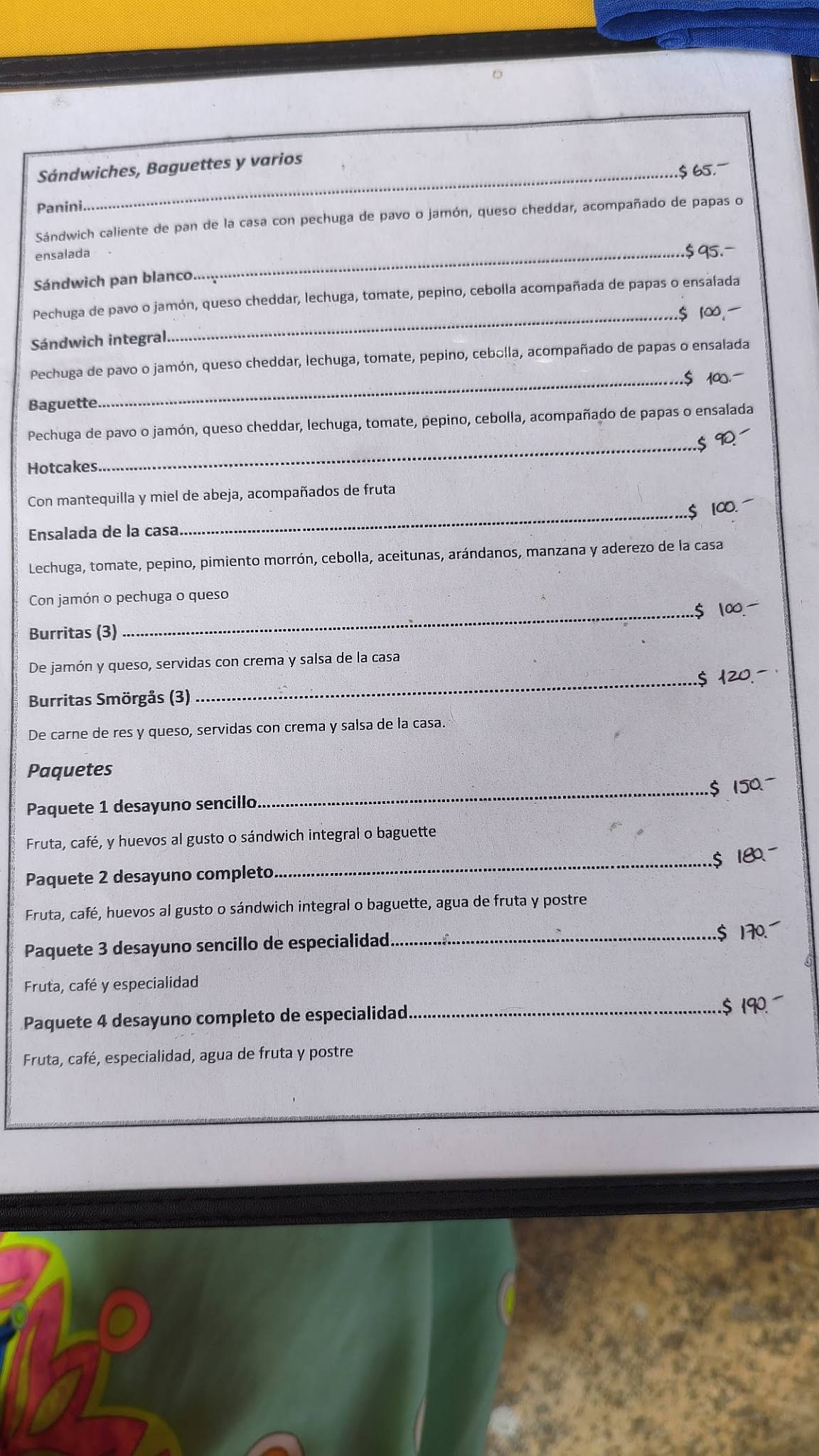 Smörgås kaffet меню