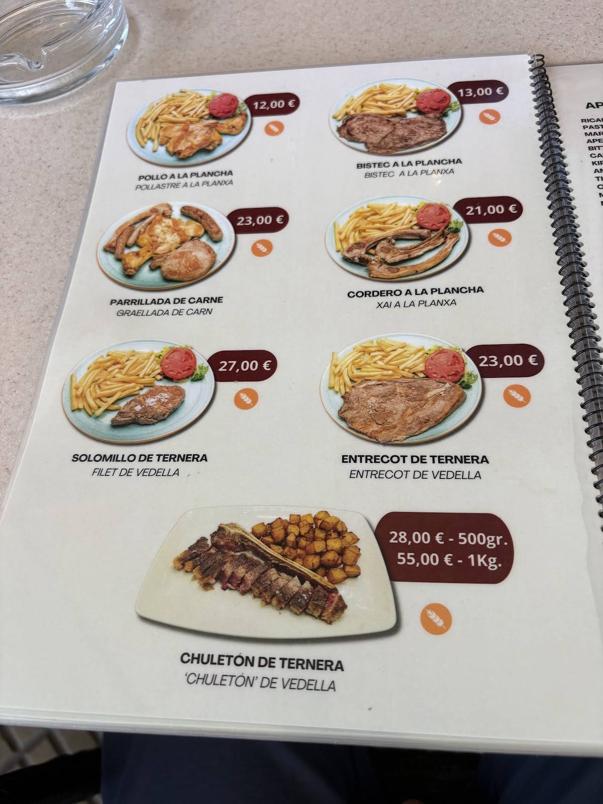 Snack Bar Català меню